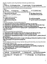 Đề trắc nghiệm thi học kì I Giáo dục công dân lớp 12 (Có đáp án)